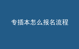 专插本怎么报名流程