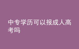 中专学历可以报成人高考吗