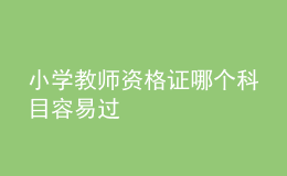 小学教师资格证哪个科目容易过