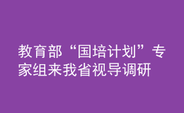 教育部“国培计划”专家组来我省视导调研