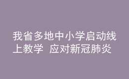 我省多地中小学启动线上教学 应对新冠肺炎疫情