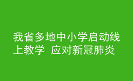 我省多地中小学启动线上教学 应对新冠肺炎疫情