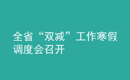 全省“双减”工作寒假调度会召开