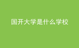 国开大学是什么学校