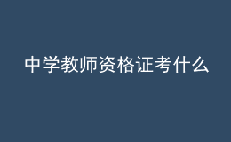 中学教师资格证考什么