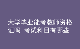 大学毕业能考教师资格证吗 考试科目有哪些