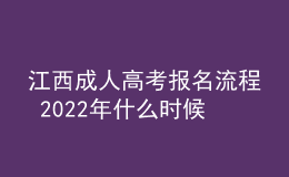 江西成人高考报名流程 2022年什么时候报考