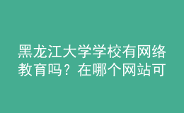 黑龙江大学学校有网络教育吗？在哪个网站可以找到？