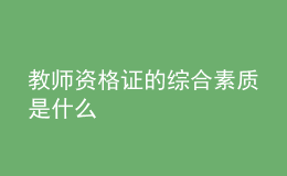 教师资格证的综合素质是什么