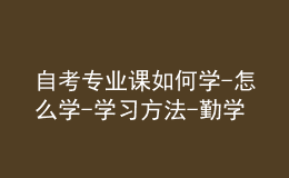 自考专业课如何学-怎么学-学习方法