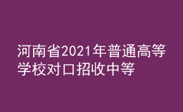 河南省2021年普通高等学校对口招收中等职业学校毕业生艺术类专业考试相关事宜