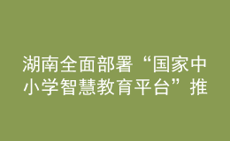 湖南全面部署“国家中小学智慧教育平台”推广应用工作