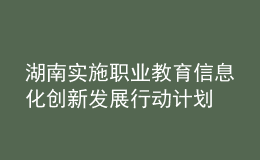 湖南实施职业教育信息化创新发展行动计划