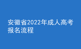 安徽省2022年成人高考报名流程
