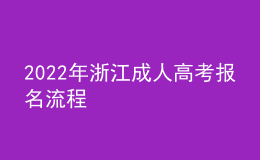 2022年浙江成人高考报名流程