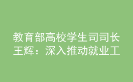 教育部高校学生司司长王辉：深入推动就业工作数字化升级