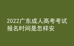 2022广东成人高考考试报名时间是怎样安排的？