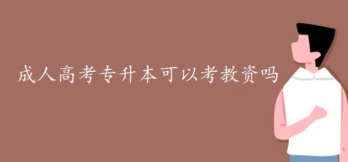 成人高考专升本可以考教资吗