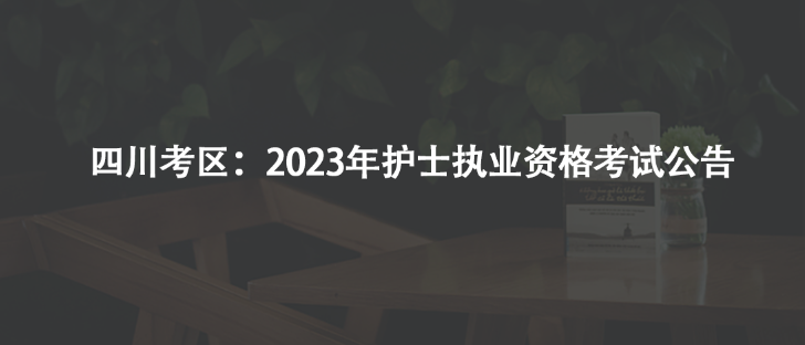 四川考区：2023年护士执业资格考试公告